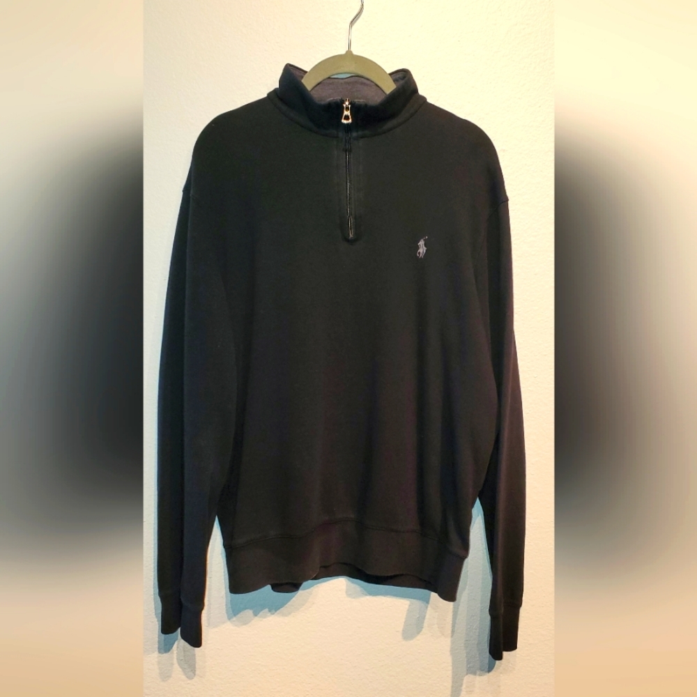 Polo quarterzip Black/Grey